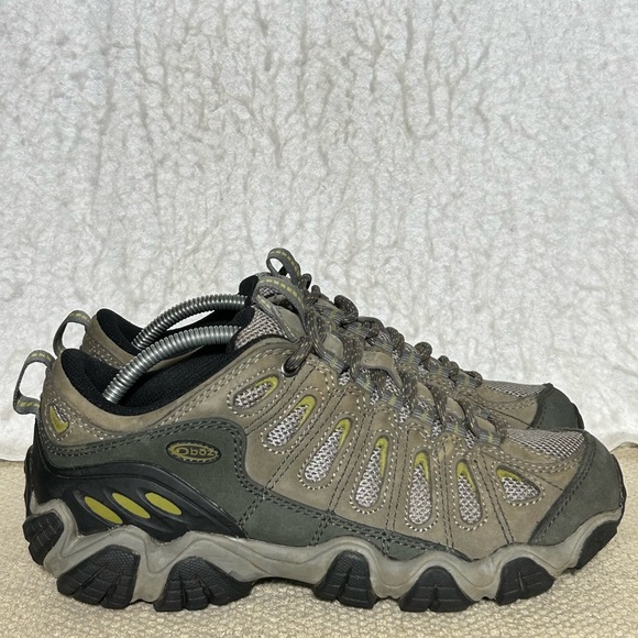 Oboz Footwear Other - Oboz Mens Pewter Leather/Mesh Sawtooth II Low Outdoor Hiking Shoes SZ 7